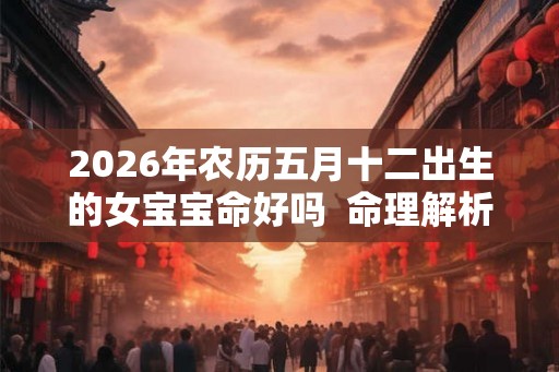 2026年农历五月十二出生的女宝宝命好吗  命理解析
