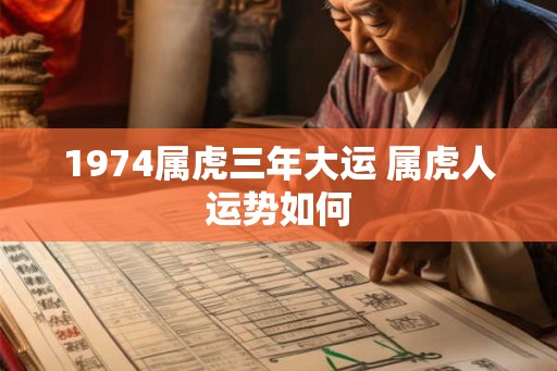 1974属虎三年大运 属虎人运势如何