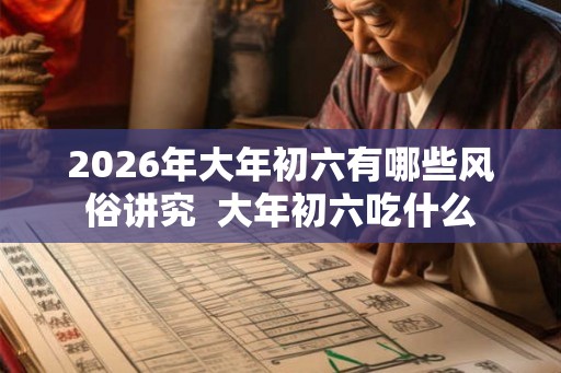 2026年大年初六有哪些风俗讲究 大年初六吃什么 2026年大年初六有哪些风俗讲究 大年初六吃什么