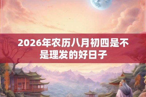 2026年农历八月初四是不是理发的好日子