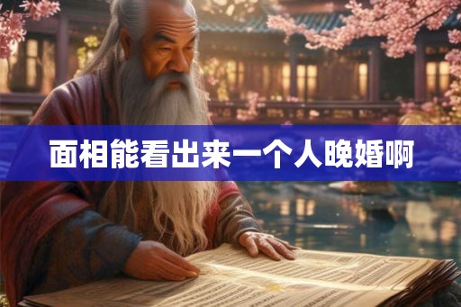 面相能看出来一个人晚婚啊