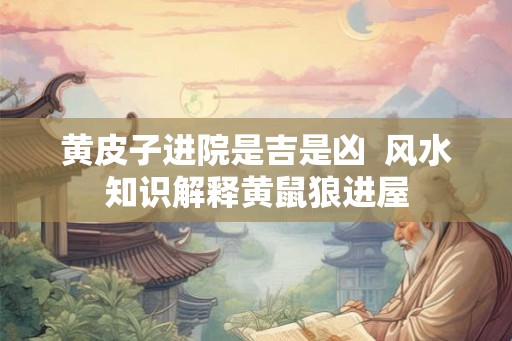 黄皮子进院是吉是凶  风水知识解释黄鼠狼进屋