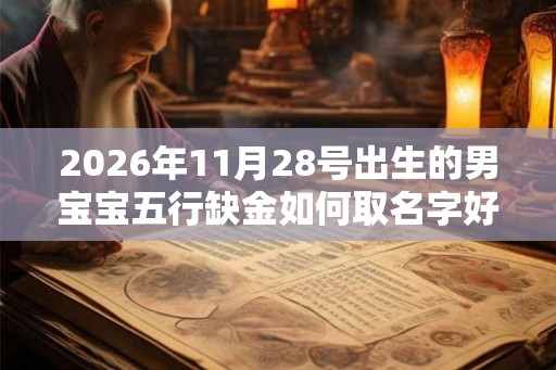 2026年11月28号出生的男宝宝五行缺金如何取名字好