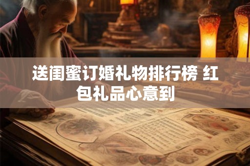送闺蜜订婚礼物排行榜 红包礼品心意到