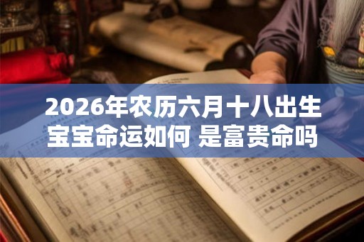 2026年农历六月十八出生宝宝命运如何 是富贵命吗