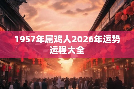 1957年属鸡人2026年运势运程大全