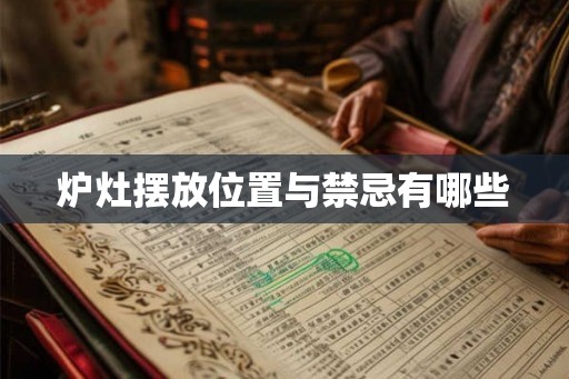 炉灶摆放位置与禁忌有哪些