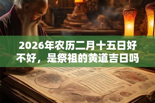 2026年农历二月十五日好不好，是祭祖的黄道吉日吗？