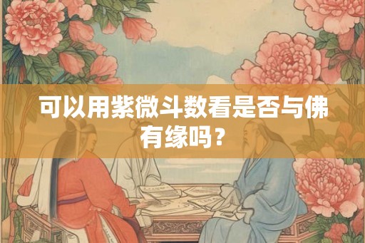 可以用紫微斗数看是否与佛有缘吗？