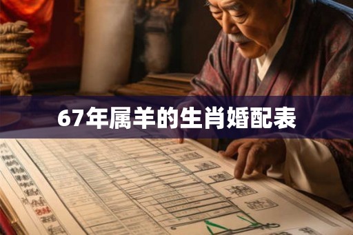 67年属羊的生肖婚配表 67年属羊的生肖婚配表