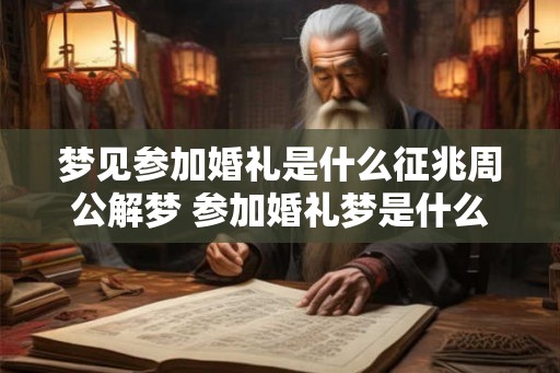 梦见参加婚礼是什么征兆周公解梦 参加婚礼梦是什么意思