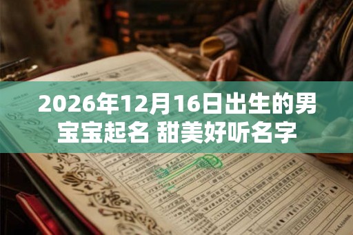 2026年12月16日出生的男宝宝起名 甜美好听名字