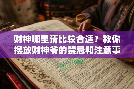 财神哪里请比较合适？教你摆放财神爷的禁忌和注意事项