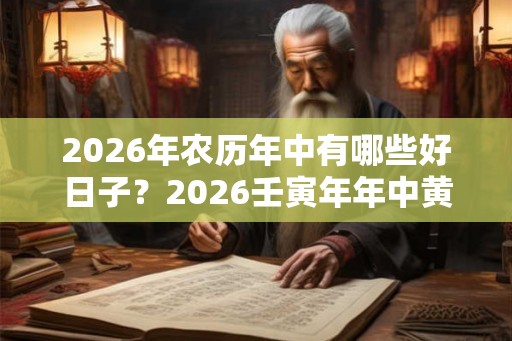 2026年农历年中有哪些好日子？2026壬寅年年中黄道吉日查询