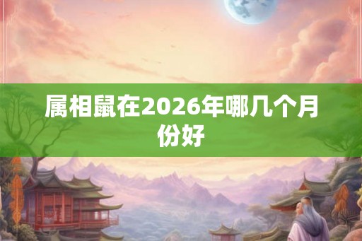 属相鼠在2026年哪几个月份好 属相鼠在2026年哪几个月份好