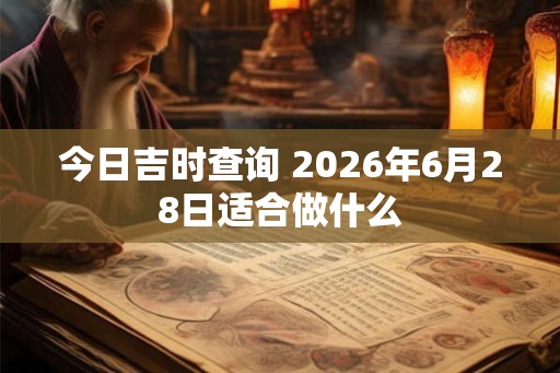 今日吉时查询 2026年6月28日适合做什么