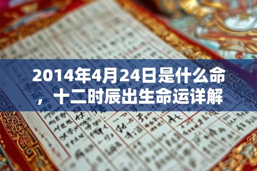 2014年4月24日是什么命，十二时辰出生命运详解