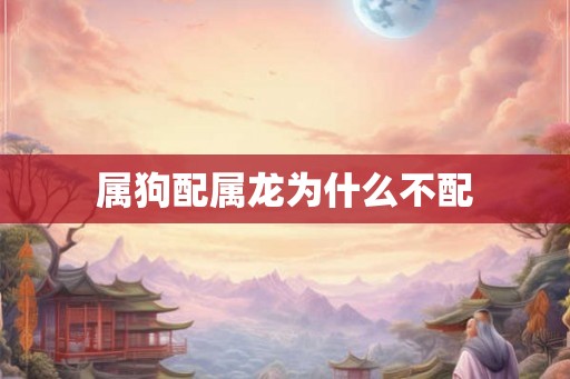属狗配属龙为什么不配 属狗配属龙为什么不配
