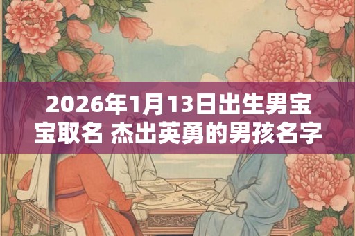 2026年1月13日出生男宝宝取名 杰出英勇的男孩名字