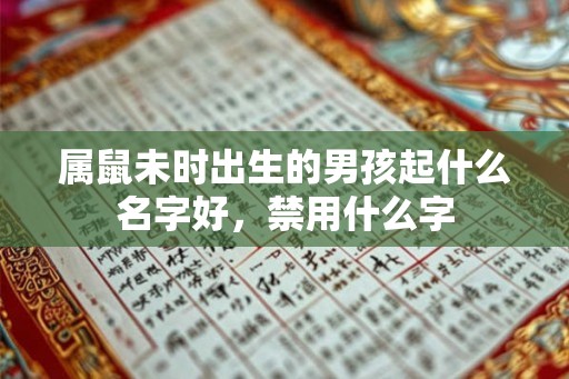 属鼠未时出生的男孩起什么名字好，禁用什么字
