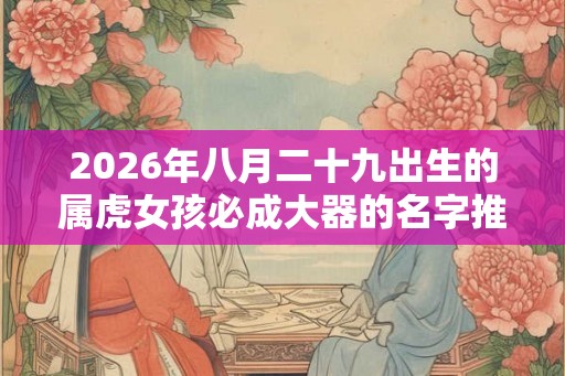 2026年八月二十九出生的属虎女孩必成大器的名字推荐