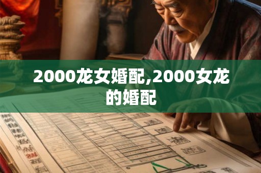 2000龙女婚配,2000女龙的婚配