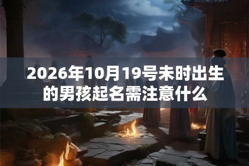 2026年10月19号未时出生的男孩起名需注意什么