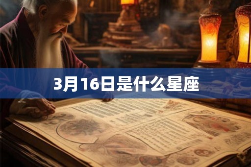3月16日是什么星座