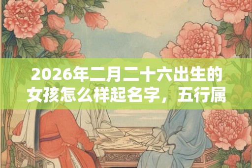 2026年二月二十六出生的女孩怎么样起名字，五行属什么