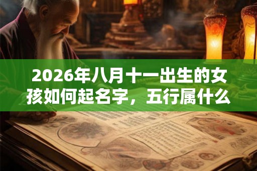 2026年八月十一出生的女孩如何起名字，五行属什么