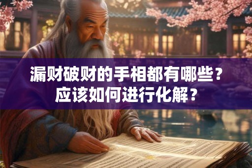 漏财破财的手相都有哪些？应该如何进行化解？