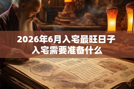 2026年6月入宅最旺日子 入宅需要准备什么