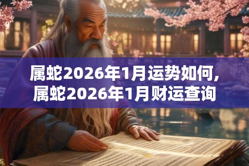 属蛇2026年1月运势如何,属蛇2026年1月财运查询