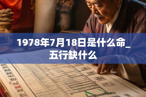 1978年7月18日是什么命_五行缺什么