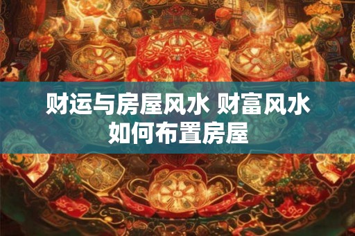 财运与房屋风水 财富风水如何布置房屋 财运与房屋风水 财富风水如何布置房屋