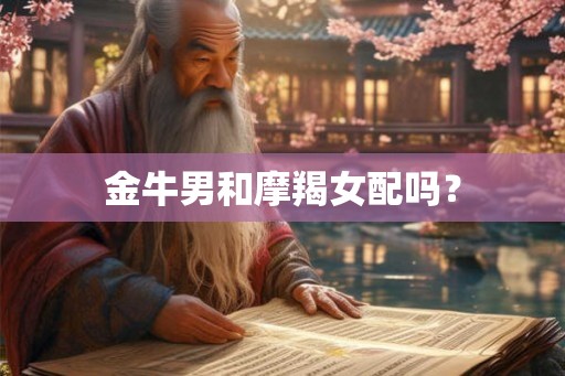 金牛男和摩羯女配吗？