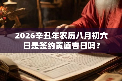 2026辛丑年农历八月初六日是签约黄道吉日吗? 2026辛丑年农历八月初六日是签约黄道吉日吗?