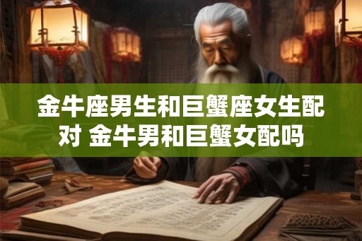 金牛座男生和巨蟹座女生配对 金牛男和巨蟹女配吗