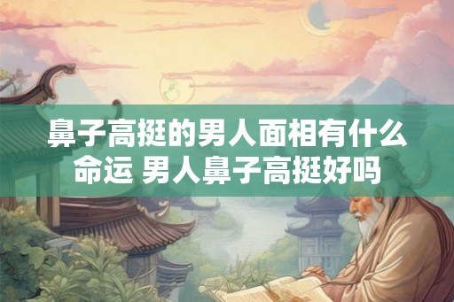 鼻子高挺的男人面相有什么命运 男人鼻子高挺好吗