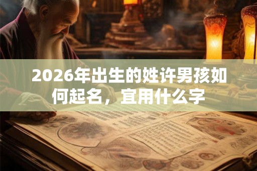 2026年出生的姓许男孩如何起名，宜用什么字