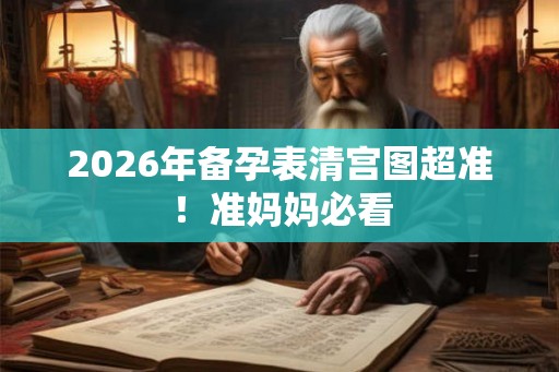 2026年备孕表清宫图超准！准妈妈必看