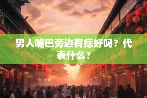 男人嘴巴旁边有痣好吗？代表什么？