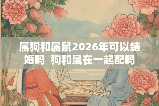 属狗和属鼠2026年可以结婚吗  狗和鼠在一起配吗
