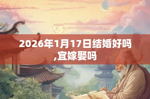 2026年1月17日结婚好吗,宜嫁娶吗