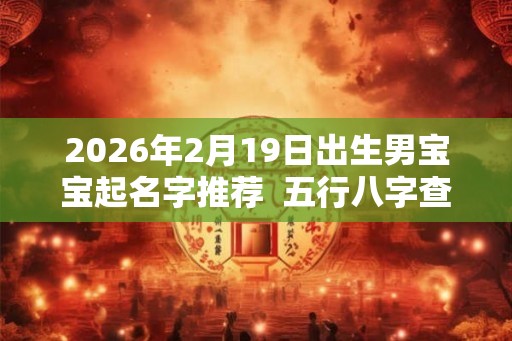 2026年2月19日出生男宝宝起名字推荐  五行八字查询