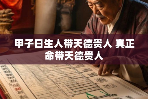 甲子日生人带天德贵人 真正命带天德贵人