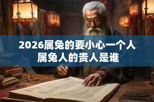 2026属兔的要小心一个人 属兔人的贵人是谁