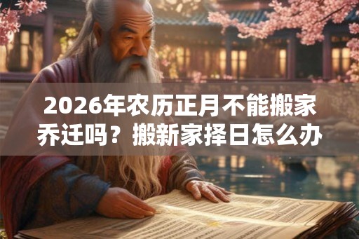 2026年农历正月不能搬家乔迁吗?搬新家择日怎么办 2026年农历正月不能搬家乔迁吗?搬新家择日怎么办