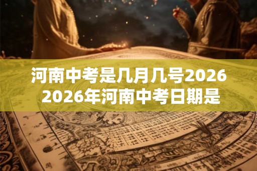 河南中考是几月几号2026 2026年河南中考日期是
