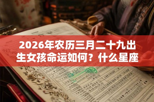 2026年农历三月二十九出生女孩命运如何？什么星座？
